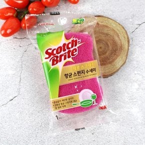3M 스카치브라이트 제로스크래치 항균스펀지수세미