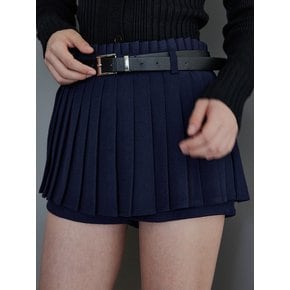 Belted Pleats Skirt Pants [2color]