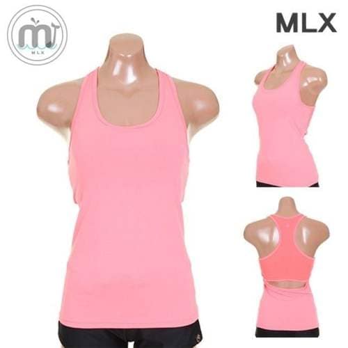 MLX 여성 핑크색 민소매 상의 비치웨어 요가복