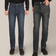 상상그램 1+1 레귤러핏 스트레이트 남성 겨울용 청바지