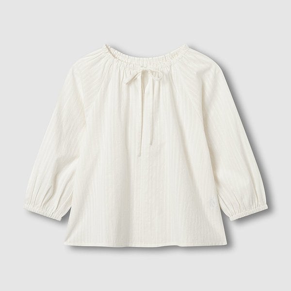 여 도비 7부 파자마 셔츠 J206101030006