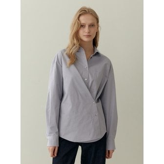 UNNOUT TWO WAY OVERLAP SHIRT LILAC