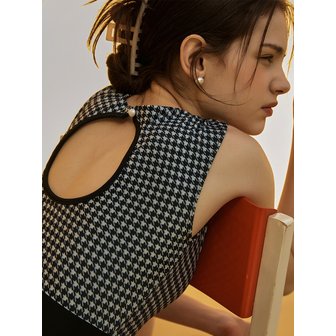 비키니밴더 에르마나 하운드투스 체크 모노키니 - Black