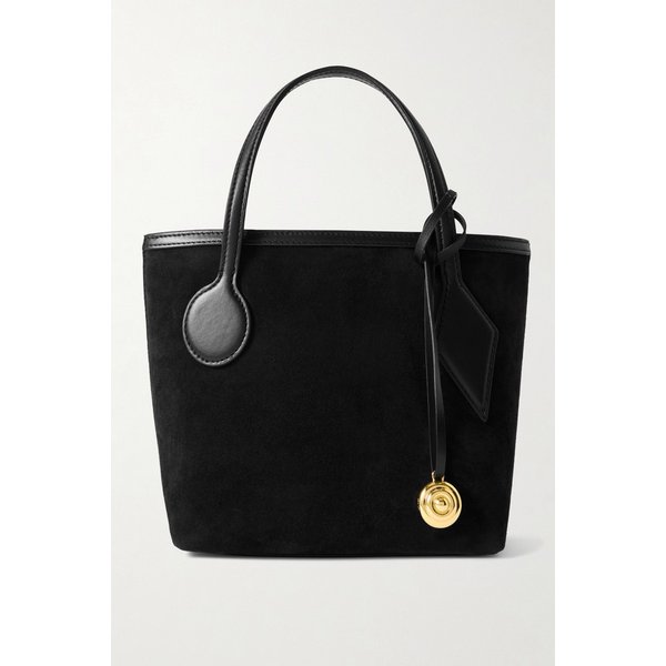 리프너 스프라우트 마이크로 장식 가죽 트리밍 스웨이드 토트백 46376663162959404