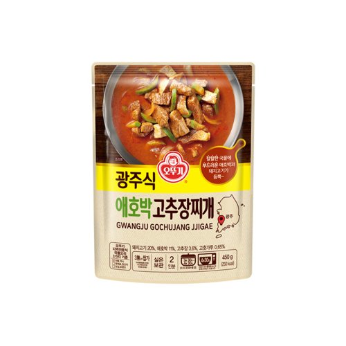 오뚜기 광주식 애호박고추장찌개 450g 6개