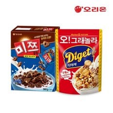 오리온 마켓오 오그래놀라 다이제 300g + 미쯔대용량팩 360g 시리얼 ...