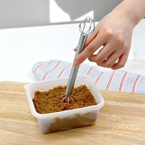 스텐 미니 휘핑기 수동 계량 거품기 메저링 스틱 양념 된장 스푼 베이킹 도구