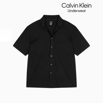 Calvin Klein Underwear 남성 니트 텐셀 쿨링 숏슬리브 버튼다운 탑 (NM2608-UB1)