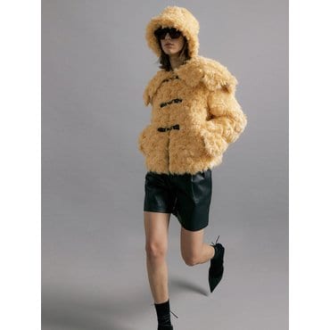 몰리올리 CLOUD fur duffle jacket [natural]