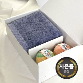 배스밤 수건 기프트세트B(160g 코마 40수1+밤2) 타올 배쓰밤 버블 바 입욕제 선물세트