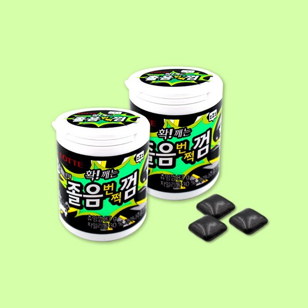 롯데제과 롯데껌 졸음번쩍껌 87g (용기) x 2통 - SSG.COM