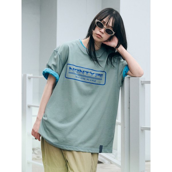 [UNISEX] BOX N.O.N SYMBOL T-SHIRTS (PEACOCK GREEN)
