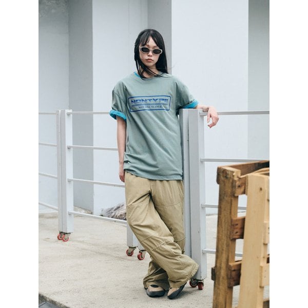 [UNISEX] BOX N.O.N SYMBOL T-SHIRTS (PEACOCK GREEN)