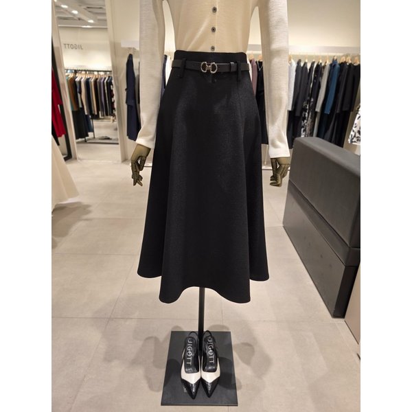 [파주점] 벨티드 페미닌 플레어 스커트 JS3B0SK321