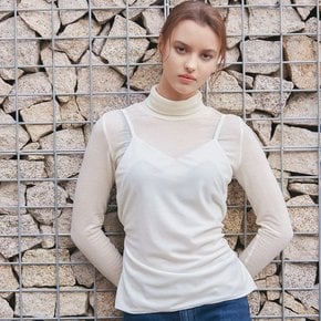 VELVET CAMI LAYERED TOP_CREAM