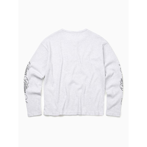 포니 와플 헨리넥 롱슬리브 [멜란지그레이]