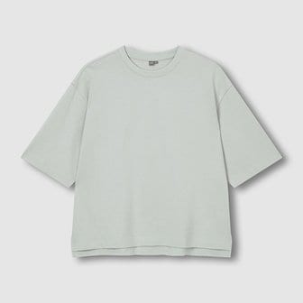 JAJU 여 스마트 코튼 루즈핏 5부 티셔츠 J1162010710BA