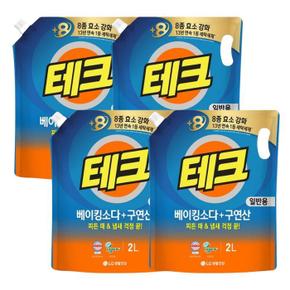 [LG생활건강] 테크 베이킹소다 구연산 액체세제 일반용 리필 2L 4개 (S9966585)