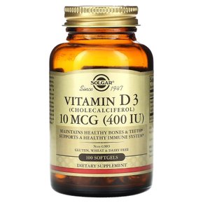 비타민 D3 콜레칼시페롤 10 mcg 400 IU 100 소프트젤 유통기한 보장