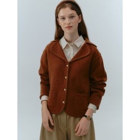 Rif Lambswool Cardigan Jacket (Brown)