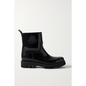 몽클레르 Ginette Logo-appliquéd Glossed-rubber Rain Boots 블랙