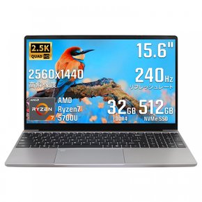 빈텍 15.6 AMD 라이젠7 5700U165HZ2.5K 16GB NVMe 5Win 11 MS 오피스2019 (16GB 512GB SSD)