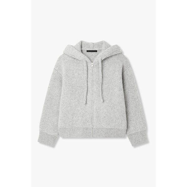 알파카 블렌드 후드 집업 가디건 7115450Y12172