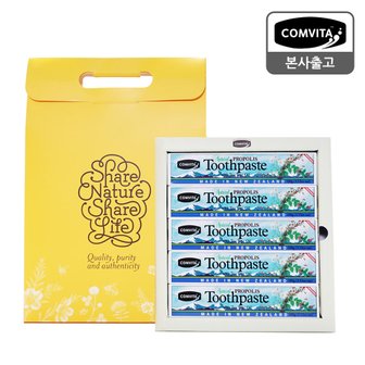 콤비타 해피콜 치약 100g x 5개 + 쇼핑백