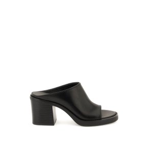 leather mules with heel Sandals 5XX620 3AQP NERO