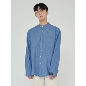 COMFORT NON-COLLAR SKY SHIRTS DARK BLUE