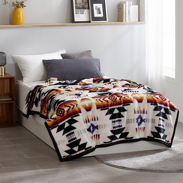 [애끌리아] 두툼한 인디안 HR 양면 밍크 극세사 담요 (150*200)