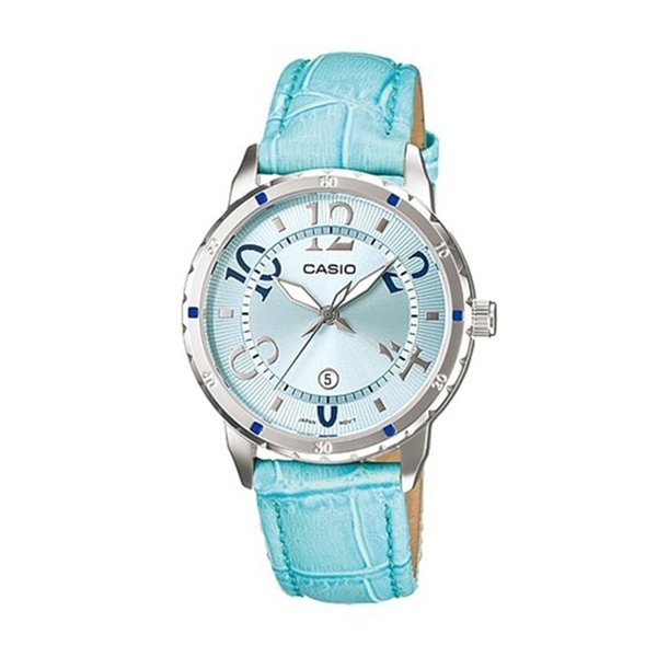 카시오 LTP-1311L-2A 여성 아날로그 가죽 손목 시계