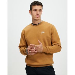 5017678 Nike Club Fleece Crew Sweater - Flax  White