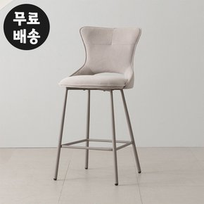 슈드 패브릭 바의자 체어 높은 아일랜드 빠 카페 스틸 다리 홈바 chair(베이지)