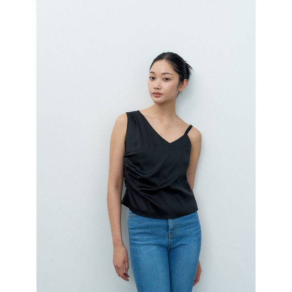 VOLUME SLEEVELESS BLOUSE BLACK MBESTO013BK