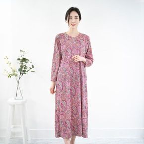 엄마옷 면 페이즐리 원피스 홈웨어 MQG128676 마담 미시옷 중년여성의류 빅사이즈.._P328492587