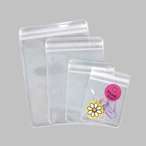 PVC 지퍼백 직사각 3455 / 악세사리 반지 보관 파우치 투명