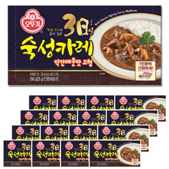  오뚜기 3일숙성카레 고형 약간매운맛 200g x 16개