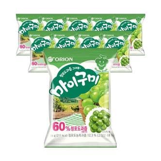  오리온 마이구미 청포도 79g 10개 대용량 간식 과자 사무실 어린이집