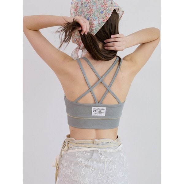 [25ss]Cross Back Top - Sage Green