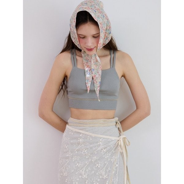 [25ss]Cross Back Top - Sage Green