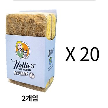  넬리키친수세미 주방 코코넛 셀룰로오스 거품잘나는 스폰지 수세미 40P