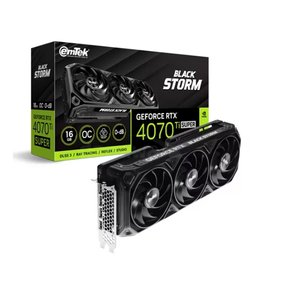 이엠텍 지포스 RTX 4070 Ti SUPER BLACK STORM OC D6X 16GB