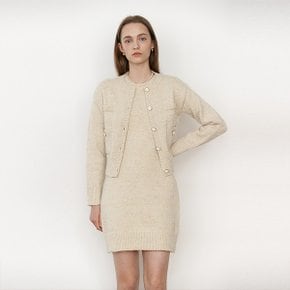 TWEED POCKET CARDIGAN IVORY