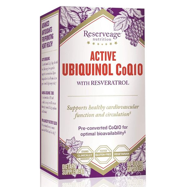 Reserveage 유비퀴놀 코큐텐 Ubiquinol CoQ10 60정