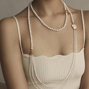 구베 [티파니 착용/GOOBE] DTC PEARL NECKLACE