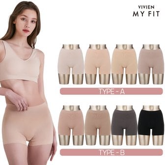 비비안 [방송히트]비비안 마이핏 3-1차 오가닉코튼 심리스 면스판 사각팬티 4종
