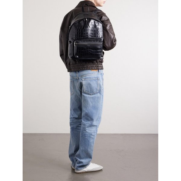 시티 크로크-이펙트 가죽 백팩 46376663163094146