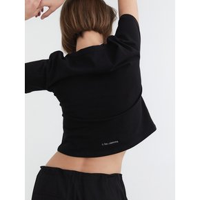 Back logo point crop T-shirts / Black