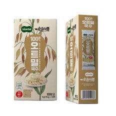 순솔 100% 오트밀국수 1kg (100g x 10봉) 비건면 무첨가물면 저칼로리면 제로슈가 오트밀면